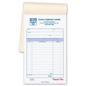 Customizable Receipts Booklets